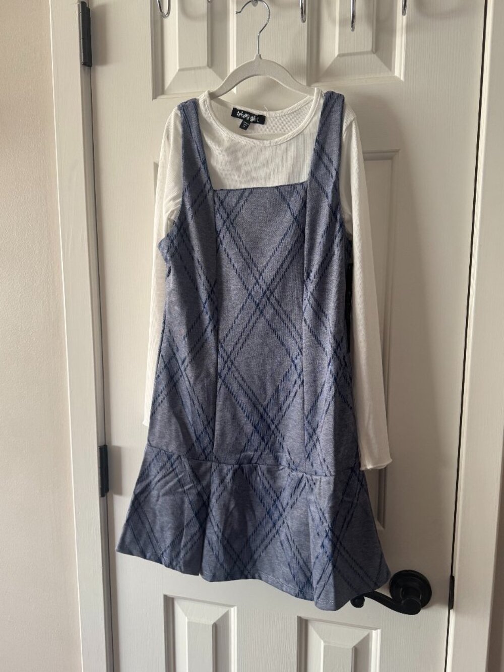 Trixxi Girl Girl's Blue Dress with White Shirt Size M Medium New